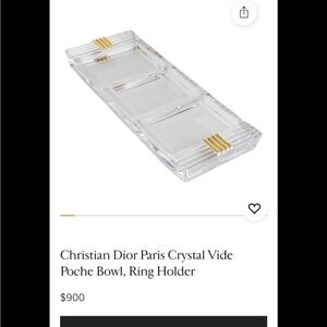 Dior Crystal Vanity Tray with Gold Accents